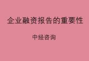 企业融资报告的重要性
